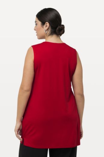 Plus size veliki brojevi Majica bez rukava s dekorativnim dodatkom na ovratniku za punije