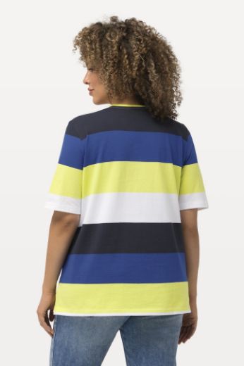 Plus size veliki brojevi Majica kratkih rukava motiv srca i pruga za punije