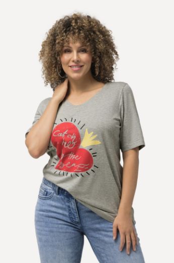 Plus size veliki brojevi Majica kratkih rukava motiv srca za punije
