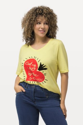 Plus size veliki brojevi Majica kratkih rukava motiv srca za punije