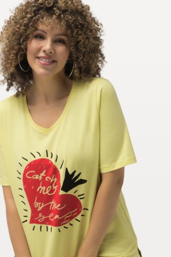 Plus size veliki brojevi Majica kratkih rukava motiv srca za punije