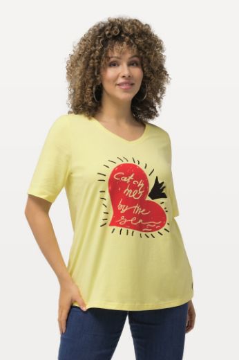 Plus size veliki brojevi Majica kratkih rukava motiv srca za punije