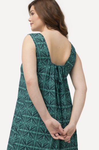 Plus size veliki brojevi Haljina bez rukava geometrijskog printa za punije