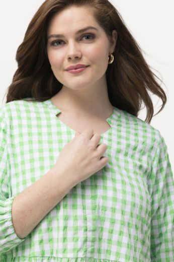 Plus size veliki brojevi Haljina 3/4 rukava V ovratnika za punije