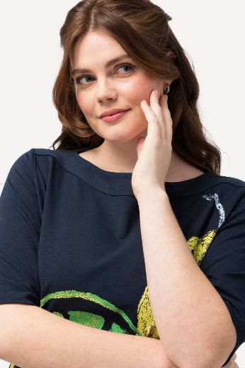 Plus size veliki brojevi Majica kratkih rukava s voćnim printom za punije