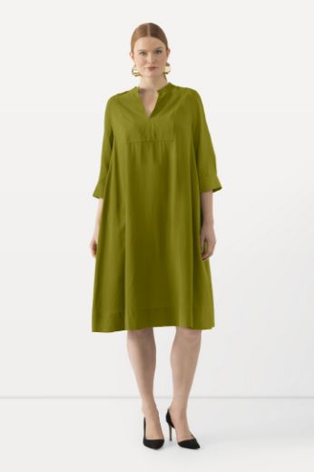 Plus size veliki brojevi Haljina midi 3/4 rukavi A kroja za punije