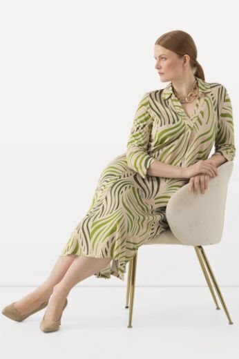 Plus size veliki brojevi Haljina Slinky 3/4 rukavi s printom za punije