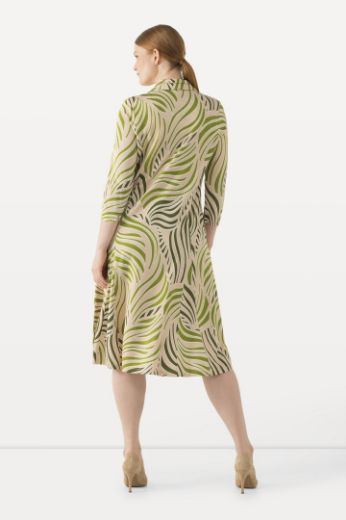 Plus size veliki brojevi Haljina Slinky 3/4 rukavi s printom za punije