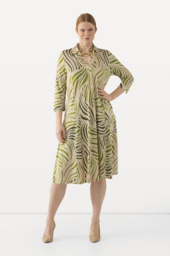 Plus size veliki brojevi Haljina Slinky 3/4 rukavi s printom za punije