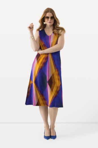 Plus size veliki brojevi Haljina Slinky bez rukava A kroja za punije