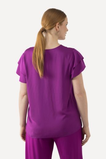 Plus size veliki brojevi Bluza s dvoslojnim rukavima za punije