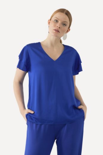 Plus size veliki brojevi Bluza s dvoslojnim rukavima za punije