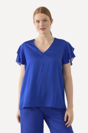 Plus size veliki brojevi Bluza s dvoslojnim rukavima za punije