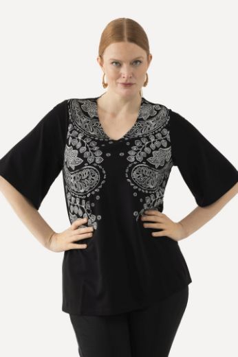 Plus size veliki brojevi Majica kratkih rukava A kroja za punije