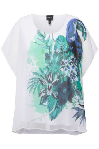 Plus size veliki brojevi Bluza dvoslojna cvjetnog printa za punije