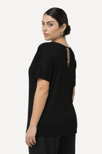 Plus size veliki brojevi Majica kratkih rukava s ringovima na leđima za punije