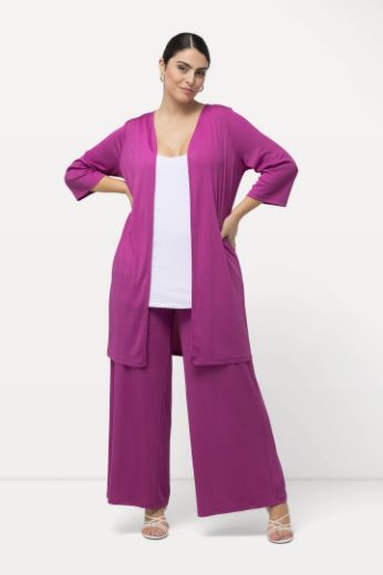 Plus size veliki brojevi Kardigan lagani dužeg kroja s 3/4 rukavima za punije
