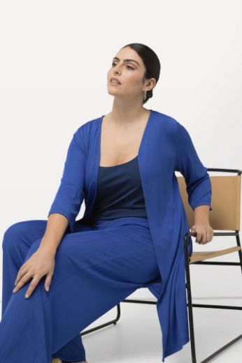 Plus size veliki brojevi Kardigan lagani dužeg kroja s 3/4 rukavima za punije