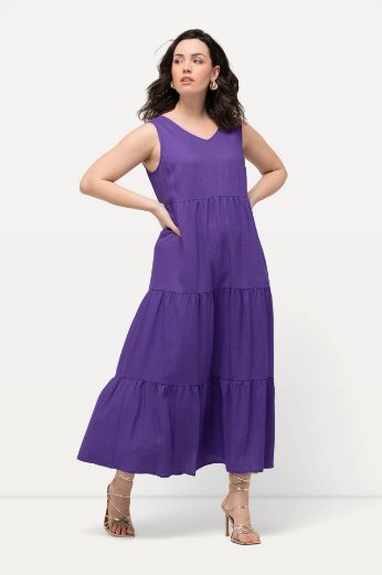 Plus size veliki brojevi Haljina bez rukava V izreza za punije