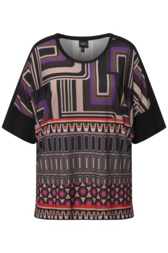 Plus size veliki brojevi Majica kratkih rukava s geometrijskim printom za punije