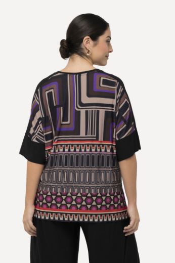 Plus size veliki brojevi Majica kratkih rukava s geometrijskim printom za punije