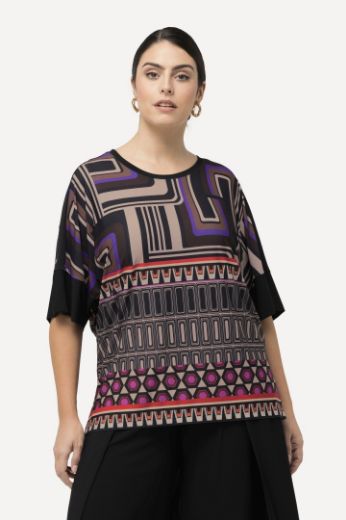 Plus size veliki brojevi Majica kratkih rukava s geometrijskim printom za punije