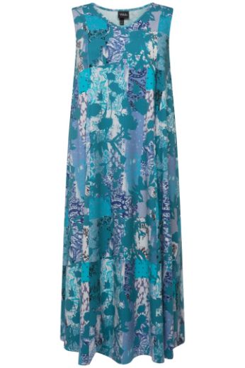 Plus size veliki brojevi Haljina maxi bez rukava s printom za punije