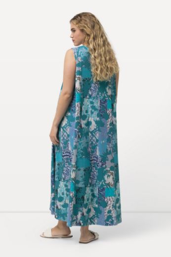 Plus size veliki brojevi Haljina maxi bez rukava s printom za punije