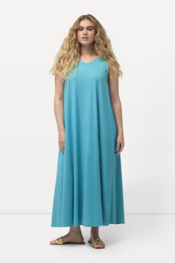 Plus size veliki brojevi Haljina maxi bez rukava V izreza za punije
