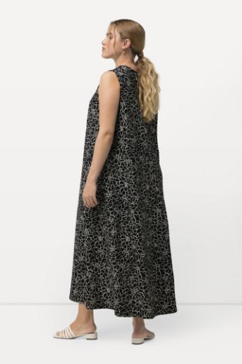 Plus size veliki brojevi Haljina maxi bez rukava s cvjetnim printom za punije