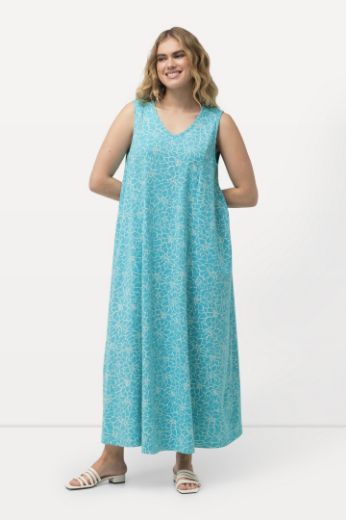 Plus size veliki brojevi Haljina maxi bez rukava s cvjetnim printom za punije