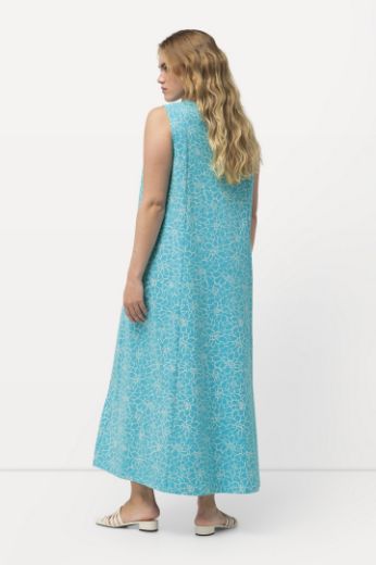 Plus size veliki brojevi Haljina maxi bez rukava s cvjetnim printom za punije