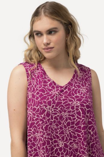 Plus size veliki brojevi Haljina maxi bez rukava s minimalističkim printom za punije