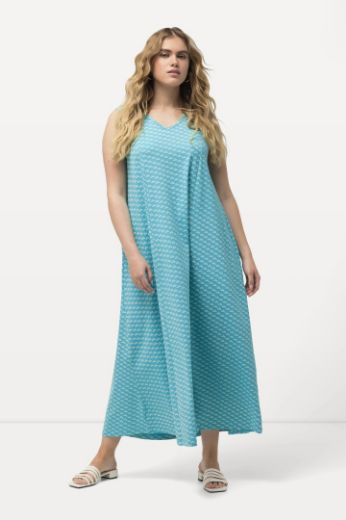 Plus size veliki brojevi Haljina maxi bez rukava s minimalističkim printom za punije