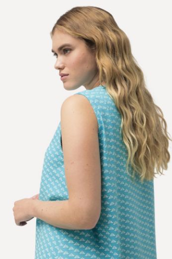 Plus size veliki brojevi Haljina maxi bez rukava s minimalističkim printom za punije