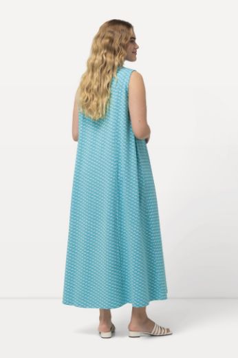 Plus size veliki brojevi Haljina maxi bez rukava s minimalističkim printom za punije