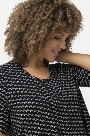Plus size veliki brojevi Tunika kratkih rukava  A kroja s minimalističkim printom za punije