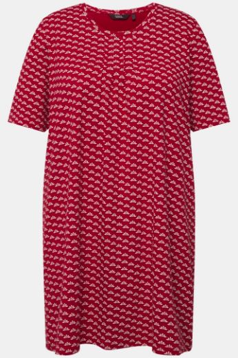 Plus size veliki brojevi Tunika kratkih rukava  A kroja s minimalističkim printom za punije