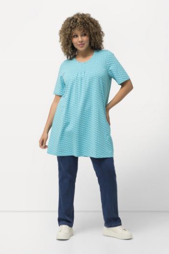 Plus size veliki brojevi Tunika kratkih rukava  A kroja s minimalističkim printom za punije