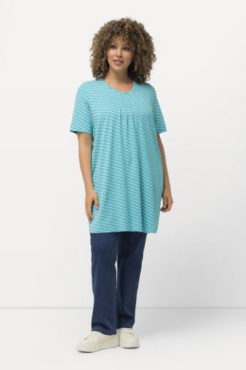 Plus size veliki brojevi Tunika kratkih rukava  A kroja s minimalističkim printom za punije