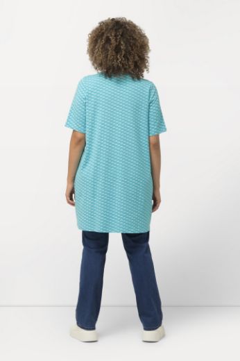 Plus size veliki brojevi Tunika kratkih rukava  A kroja s minimalističkim printom za punije