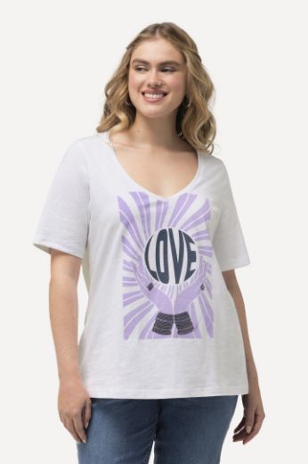 Plus size veliki brojevi Majica kratkih rukava LOVE za punije
