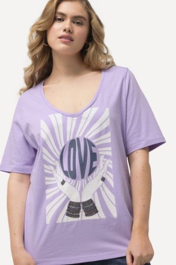 Plus size veliki brojevi Majica kratkih rukava LOVE za punije