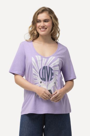 Plus size veliki brojevi Majica kratkih rukava LOVE za punije