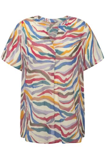 Plus size veliki brojevi Bluza kratkih rukava s printom za punije