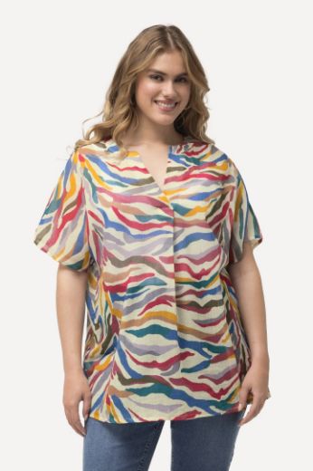 Plus size veliki brojevi Bluza kratkih rukava s printom za punije