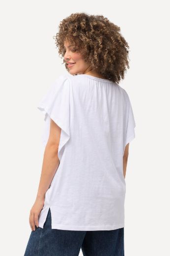 Plus size veliki brojevi Majica s vezanjem na ovratniku za punije