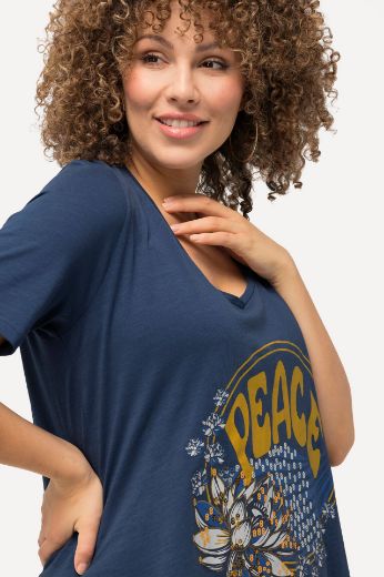 Plus size veliki brojevi Majica kratkih rukava V izreza za punije