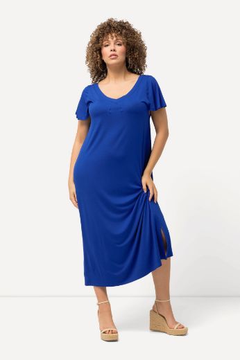 Plus size veliki brojevi Haljina midi spuštenih rukava za punije