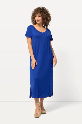 Plus size veliki brojevi Haljina midi spuštenih rukava za punije